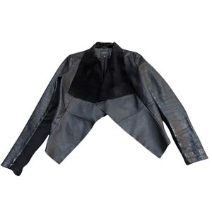 Portmans Leather Moto Jacket Small